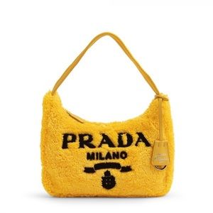 NWT! SOLD OUT EVERYWHERE PRADA Re-Edition Terry Mini Bag in Yelllow/Black!!!!